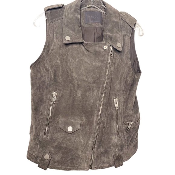 Blank NYC Jackets & Blazers - Blank NYC Suede Moto Vest Gray M